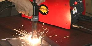 The stud welding gun is activated and the weld stud fastener is welded in a fraction of a second.