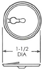 Key Hole Slotted Washer - For 3/16 inch diameter notched end studs