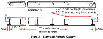 Tapped Banding Type Cable Hanger - Type 8: Stamped Ferrule Option