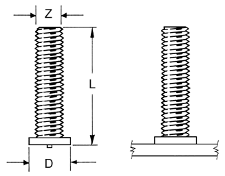 Threaded Flanged CD Weld Stud