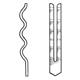 Rectangular Two Tine Wiggle Refractory Weld Stud