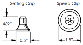 Setting Cap and Speed Clip for Shoulder Annular Groove Weld Stud